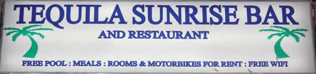 Tequila Sunrise sign